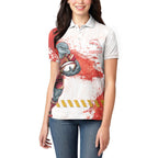 Personalised Dolphins Rugby Women Polo Shirt Dolphin Mascot - Sporty Splash Art Style