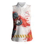 Personalised Dolphins Rugby Women Sleeveless Polo Shirt Dolphin Mascot - Sporty Splash Art Style