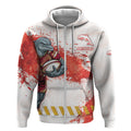 Personalised Dolphins Rugby Zip Hoodie Dolphin Mascot - Sporty Splash Art Style