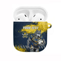 Personalised North Queensland Cowboys Rugby AirPods Case Wolf Mascot - Sporty Splash Art Style