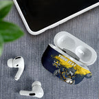 Personalised North Queensland Cowboys Rugby AirPods Case Wolf Mascot - Sporty Splash Art Style