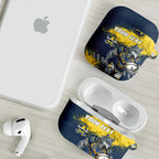 Personalised North Queensland Cowboys Rugby AirPods Case Wolf Mascot - Sporty Splash Art Style