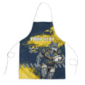 Personalised North Queensland Cowboys Rugby Apron Wolf Mascot - Sporty Splash Art Style