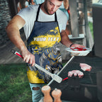 Personalised North Queensland Cowboys Rugby Apron Wolf Mascot - Sporty Splash Art Style