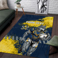 Personalised North Queensland Cowboys Rugby Area Rug Wolf Mascot - Sporty Splash Art Style