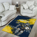 Personalised North Queensland Cowboys Rugby Area Rug Wolf Mascot - Sporty Splash Art Style