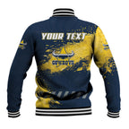 Personalised North Queensland Cowboys Rugby Baseball Jacket Wolf Mascot - Sporty Splash Art Style