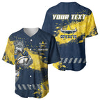 Personalised North Queensland Cowboys Rugby Baseball Jersey Wolf Mascot - Sporty Splash Art Style