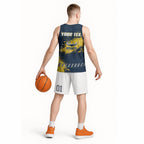 Personalised North Queensland Cowboys Rugby Basketball Jersey Wolf Mascot - Sporty Splash Art Style
