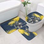 Personalised North Queensland Cowboys Rugby Bathroom Set Wolf Mascot - Sporty Splash Art Style
