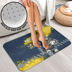 Personalised North Queensland Cowboys Rugby Bathroom Set Wolf Mascot - Sporty Splash Art Style
