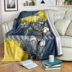 Personalised North Queensland Cowboys Rugby Blanket Wolf Mascot - Sporty Splash Art Style