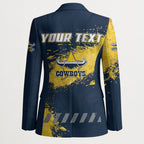Personalised North Queensland Cowboys Rugby Blazer Wolf Mascot - Sporty Splash Art Style