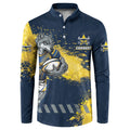 Personalised North Queensland Cowboys Rugby Button Sweatshirt Wolf Mascot - Sporty Splash Art Style
