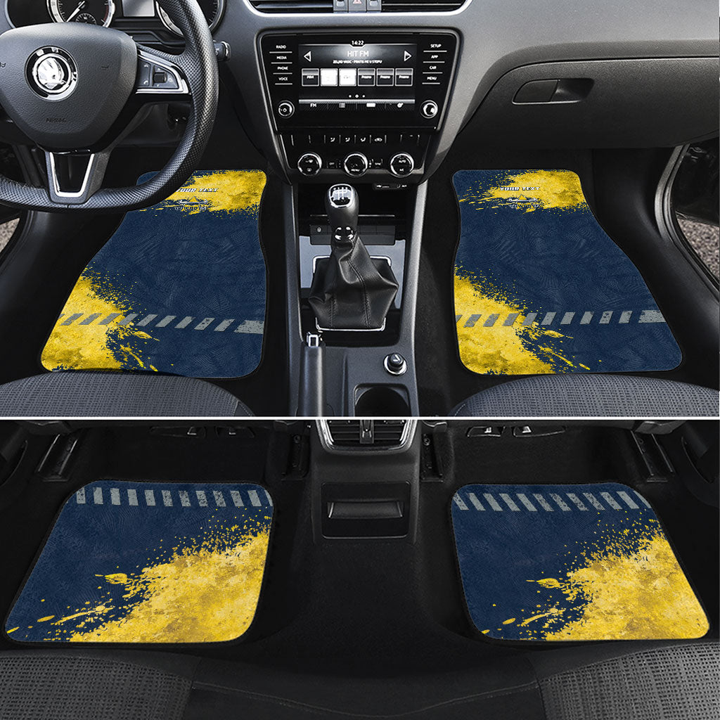 Personalised North Queensland Cowboys Rugby Car Mats Wolf Mascot - Sporty Splash Art Style