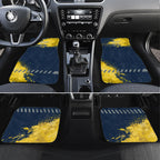 Personalised North Queensland Cowboys Rugby Car Mats Wolf Mascot - Sporty Splash Art Style