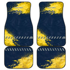 Personalised North Queensland Cowboys Rugby Car Mats Wolf Mascot - Sporty Splash Art Style
