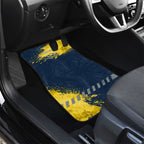 Personalised North Queensland Cowboys Rugby Car Mats Wolf Mascot - Sporty Splash Art Style