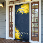 Personalised North Queensland Cowboys Rugby Door Cover Wolf Mascot - Sporty Splash Art Style