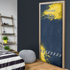 Personalised North Queensland Cowboys Rugby Door Cover Wolf Mascot - Sporty Splash Art Style