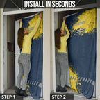 Personalised North Queensland Cowboys Rugby Door Cover Wolf Mascot - Sporty Splash Art Style