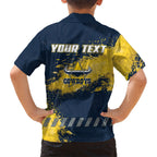 Personalised North Queensland Cowboys Rugby Family Matching Puletasi and Hawaiian Shirt Wolf Mascot - Sporty Splash Art Style
