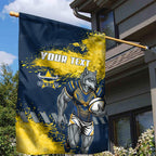 Personalised North Queensland Cowboys Rugby Garden Flag Wolf Mascot - Sporty Splash Art Style