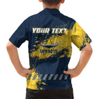 Personalised North Queensland Cowboys Rugby Hawaiian Shirt Wolf Mascot - Sporty Splash Art Style