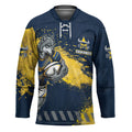 Personalised North Queensland Cowboys Rugby Hockey Jersey Wolf Mascot - Sporty Splash Art Style