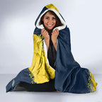 Personalised North Queensland Cowboys Rugby Hooded Blanket Wolf Mascot - Sporty Splash Art Style