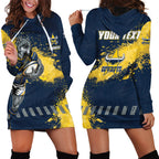 Personalised North Queensland Cowboys Rugby Hoodie Dress Wolf Mascot - Sporty Splash Art Style