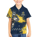 Personalised North Queensland Cowboys Rugby Kid Hawaiian Shirt Wolf Mascot - Sporty Splash Art Style