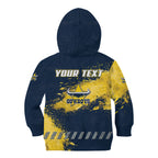 Personalised North Queensland Cowboys Rugby Kid Hoodie Wolf Mascot - Sporty Splash Art Style