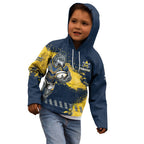 Personalised North Queensland Cowboys Rugby Kid Hoodie Wolf Mascot - Sporty Splash Art Style