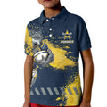 Personalised North Queensland Cowboys Rugby Kid Polo Shirt Wolf Mascot - Sporty Splash Art Style