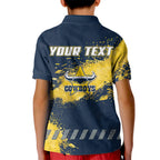 Personalised North Queensland Cowboys Rugby Kid Polo Shirt Wolf Mascot - Sporty Splash Art Style