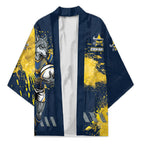 Personalised North Queensland Cowboys Rugby Kimono Wolf Mascot - Sporty Splash Art Style