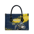 Personalised North Queensland Cowboys Rugby Leather Bag Wolf Mascot - Sporty Splash Art Style