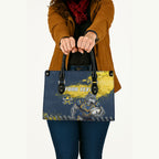 Personalised North Queensland Cowboys Rugby Leather Bag Wolf Mascot - Sporty Splash Art Style