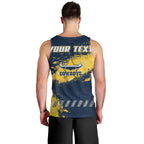 Personalised North Queensland Cowboys Rugby Men Tank Top Wolf Mascot - Sporty Splash Art Style
