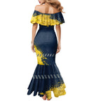 Personalised North Queensland Cowboys Rugby Mermaid Dress Wolf Mascot - Sporty Splash Art Style