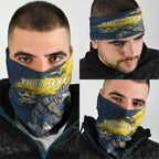 Personalised North Queensland Cowboys Rugby Neck Gaiter Wolf Mascot - Sporty Splash Art Style