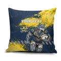 Personalised North Queensland Cowboys Rugby Pillow Cover Wolf Mascot - Sporty Splash Art Style