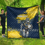 Personalised North Queensland Cowboys Rugby Quilt Wolf Mascot - Sporty Splash Art Style