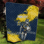 Personalised North Queensland Cowboys Rugby Quilt Wolf Mascot - Sporty Splash Art Style