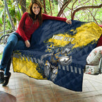 Personalised North Queensland Cowboys Rugby Quilt Wolf Mascot - Sporty Splash Art Style