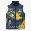 Personalised North Queensland Cowboys Rugby Sleeveless Puffer Jacket Wolf Mascot - Sporty Splash Art Style