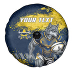 Personalised North Queensland Cowboys Rugby Spare Tire Cover Wolf Mascot - Sporty Splash Art Style