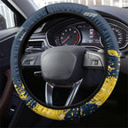North Queensland Cowboys Rugby Steering Wheel Cover Wolf Mascot - Sporty Splash Art Style