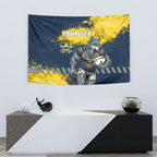 Personalised North Queensland Cowboys Rugby Tapestry Wolf Mascot - Sporty Splash Art Style